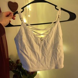 White crop top